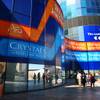 A building wrap, starting at the base of the Harmon, points pedestrians to CityCenter and the Crystals mall Monday, Feb. 28, 2011.