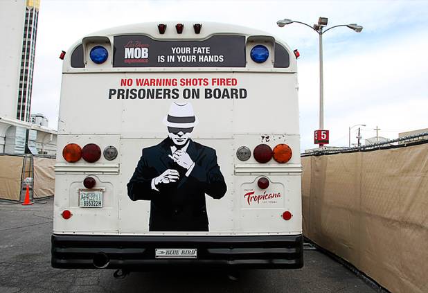 A 1980's prison bus is parked behind the Tropicana Tuesday, March 1, 2011. The $25 million Las Vegas Mob Experience will officially open at the Tropicana on March 29. The bus was originally to provide transportation to the experience but will instead be converted into a ticket booth, said Jay Bloom, managing partner of the Mob Experience.