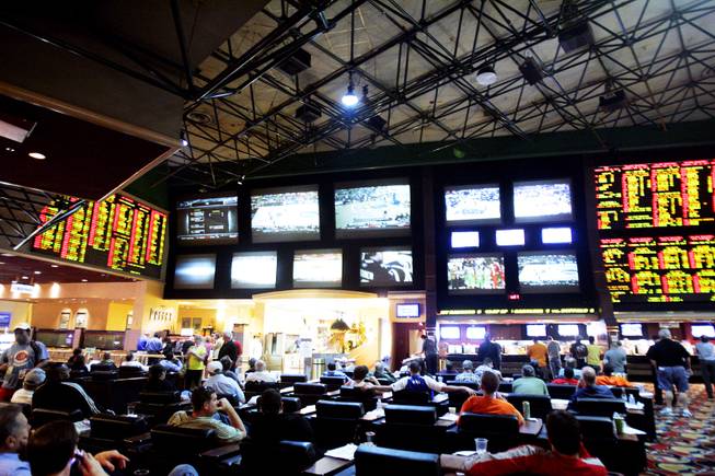 The Race and Sports Superbook at the Las Vegas Hilton is seen on Tuesday, March 15, 2011.