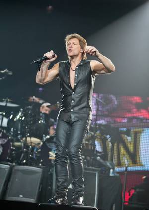 Bon Jovi performs at MGM Grand Garden Arena at MGM Grand on March 19, 2011.