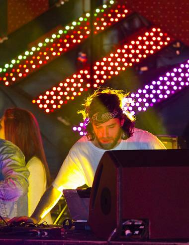 Girl Talk performs at the Boulevard Pool at the Cosmopolitan on March 25,&nbsp;2011. 