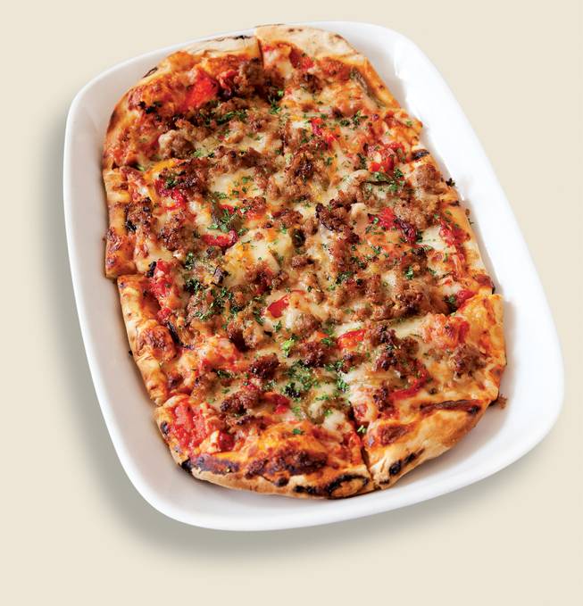 Presidio's sausage and peppers flatbread.
