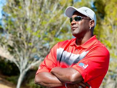 Michael Jordan at the opening press conference of the 10th Annual Michael Jordan Celebrity Invitational at Shadow Creek Golf Course in Las Vegas on March 30, 2011.