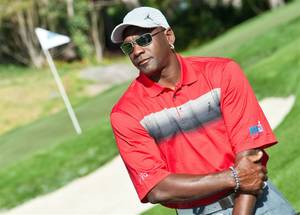 Michael Jordan at the opening press conference of the 10th Annual Michael Jordan Celebrity Invitational at Shadow Creek Golf Course in Las Vegas on March 30, 2011.