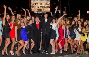 Hugh Hefner's 85th birthday and Marston Hefner's 21st birthday at the Palms on April 9, 2011.