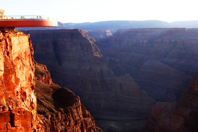 The Skywalk at Grand Canyon West Tuesday, May 3, 2011 just after the glass panels were replaced.