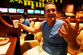 Horse bettor John Astarita at the sports book at Wynn Las Vegas on Wednesday, May 4, 2011.