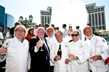 The Champagne Saber-Off for Bon Appetit Vegas Uncork’d at the Bellagio on May 5,&nbsp;2011.
