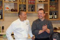 Chefs Akira Back and Martin Heierling at Vegas Uncork'd on May 6, 2011.