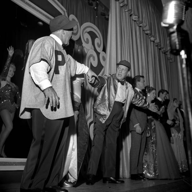 1/1/56..Bud Abbott and Lou Costello opening night at the Sahara ...