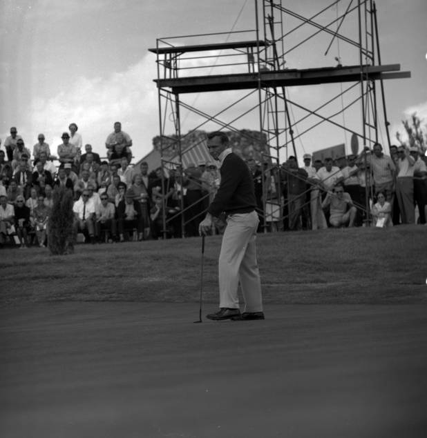10/16/63..Arnold Palmer during the Sahara Pro-Am Invitational golf tournament