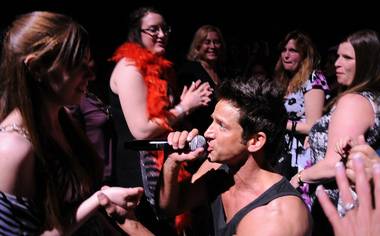 Musical guest star and MC Jeff Timmons in Chippendales at the Rio on May 12, 2011.