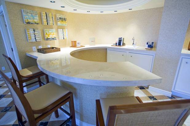 A view of the bar area in the 3000-square-foot Chairman's Suite is shown at the Tropicana Tuesday, May 24, 2011.