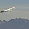 An Allegiant Air jet takes off from McCarran International Airport.
