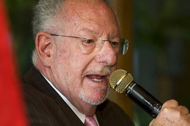 Las Vegas Mayor Oscar Goodman speaks to the Republican Men's Club at Cili Restaurant and Bar Monday, June 6, 2011.