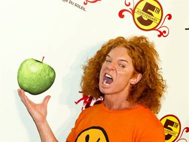 Carrot Top at the fifth-anniversary celebration of The Beatles Love by Cirque du Soleil at the Mirage on June 8, 2011.