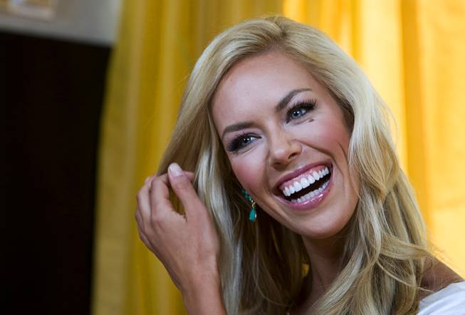 Miss Nevada USA Sarah Chapman smiles during an interview at Planet Hollywood on Tuesday, June 14, 2011.