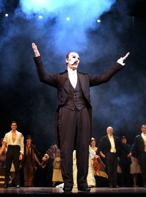 <em>Phantom -- The Las Vegas Spectacular</em> cast member Anthony Crivello celebrates five years at the Venetian on June 23, 2011.