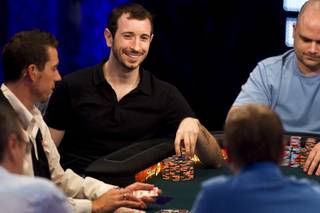 Las Vegas resident Brian Rast competes at the final table of the $50,000 buy-in, Poker Player's Championship during the World Series of Poker at the Rio Wednesday, July 6, 2011.