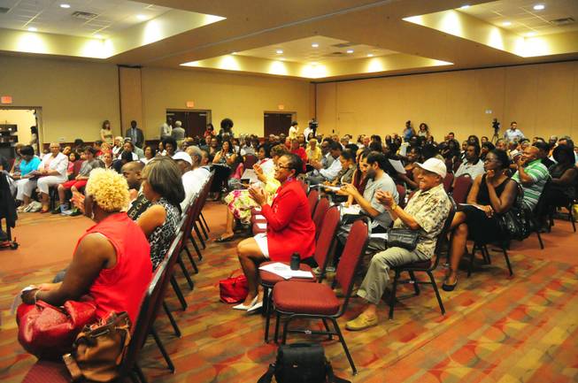 More than 100 West Las Vegas residents, parents, Clark County School District officials and elected officials turned out for a community input session on Tuesday, July 19, 2011, to discuss the future of the Prime Six schools. 