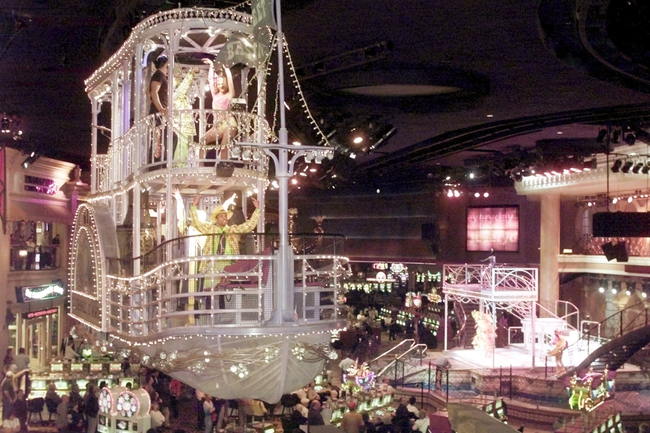 Performers dance at the Rio's Show in the Sky.