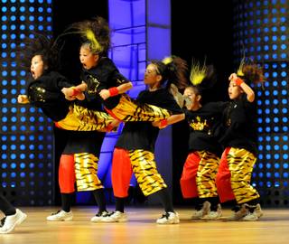The Japan dance crew Star Team during the World Hip Hop Dance Championship Finals at the Orleans Arena on July 31, 2011.
