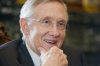 Senate Majority Leader Harry Reid, D-Nev., is interviewed by the Las Vegas Sun in his office in the U.S. Capitol in Washington.