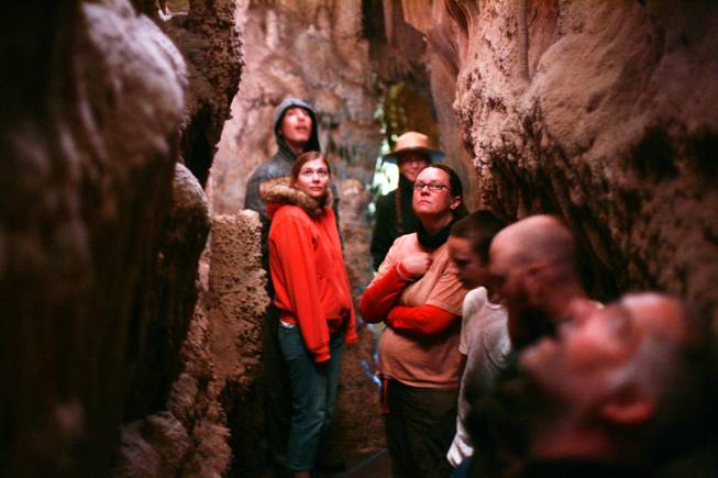 Tourists take the Lehman Caves tour at Great Basin National Park on Sunday, August 7, 2011.