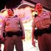 Metro Police Officers Rachel Calderon and Bryce Jones patrol Fremont Street in downtown Las Vegas on foot Monday, Aug. 8, 2011, as part of an initiative called Crime Free Corridor, a plan to reduce in crime in the downtown area.