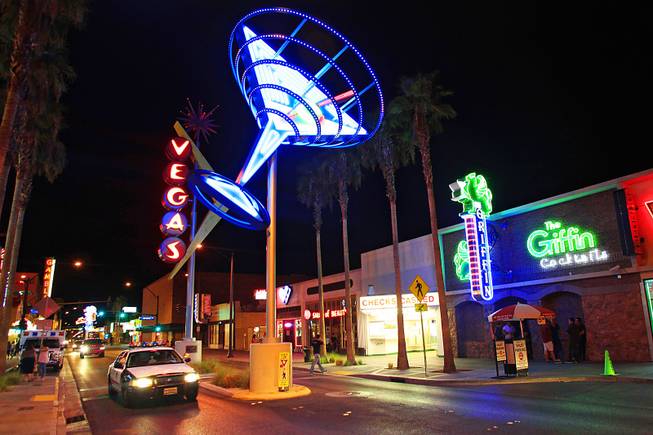 The Fremont East district is seen Thursday, August 4, 2011.