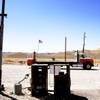 The results of a fire three years ago are still seen at the Cold Springs Station gas pumps on Highway 50 outside of Fallon, Nev. Tuesday, August 9, 2011.