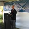 Henderson Mayor Andy Hafen speaks at an event marking the start of construction on Lake Las Vegas Parkway. The $1.8 million road improvement project is expected to be finished in November.