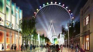 An artist's rendering of the proposed restaurant/entertainment district Project Linq.