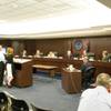 Michael Eide and attorney Patty Becker, representing Dotty's Gaming & Spirits, respond to a series of questions regarding a proposed change to Nevada gaming regulations, Thursday, Aug. 25, 2011.