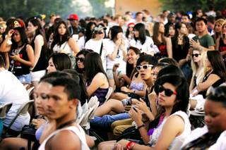 Students attend the Premier UNLV event, an annual campus tradition that kicks off the fall semester in Las Vegas, Thursday, Sept. 1, 2011.