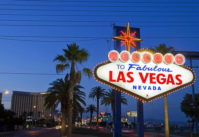 A view of the Welcome to Fabulous Las Vegas sign in Las Vegas, Nevada September 10, 2011.