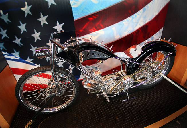A view of a chopper by Shaun Ruddy of Phat Choppers at the Arlen Ness Motorcycles shop Tuesday, September 13, 2011. Ruddy will be competing in the Artistry in Iron competition at Las Vegas BikeFest Sept. 29 through Oct. 2.