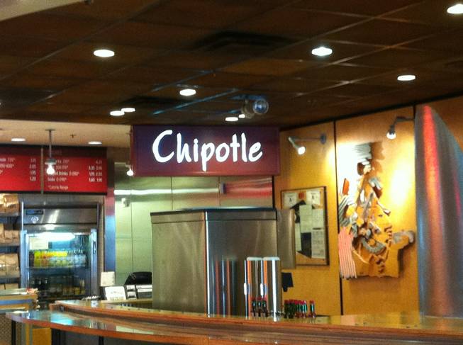 Chipotle in the food court between Harrah's and Casino Royale
