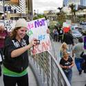 Occupy Las Vegas demonstrators on The Strip