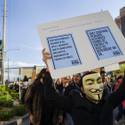 Occupy Las Vegas demonstrators on The Strip