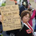Occupy Las Vegas demonstrators on The Strip