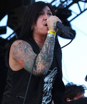 Craig Mabbitt of Escape the Fate performs during the first day of the Rockstar 48 Hours Festival at the Luxor Festival Grounds on Saturday, Oct. 15, 2011.