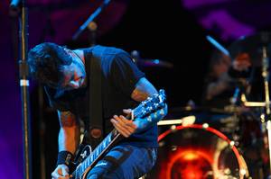 Sully Erna of Godsmack performs during the second day of the Rockstar 48 Hours Festival at the Luxor Festival Grounds on Sunday, Oct. 16, 2011.