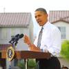 President Barack Obama delivers a speech in the eastern Las Vegas valley Monday, Oct. 24, 2011. Obama spoke about the American Jobs Act and announced a housing initiative to help homeowners with federally guaranteed mortgages refinance their homes.