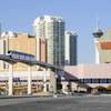 The Las Vegas Monorail train as it leaves the Convention Center Station, Monday Nov. 14, 2011