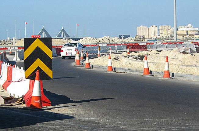 In Bahrain, construction is happening throughout the island. December  2011.