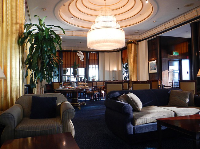 In Dubai, United Arab Emirates, the Royal Club room at the Radisson Blu Hotel in Deira Creek. December  2011.