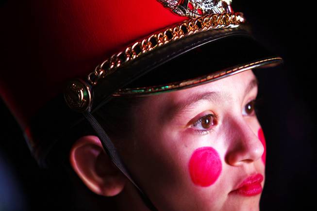 Mercedes Murray, 12, one of the toy soldiers, waits backstage to enter during the opening matinee performance of "The Nutcracker" by Nevada Ballet Theatre at Paris Las Vegas on Saturday, Dec. 17, 2011.