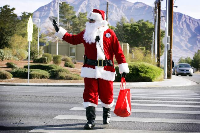 Pedestrian Santa