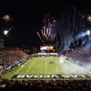 Fireworks explode over the field before the start of the Maaco Bowl Las Vegas at Sam Boyd Stadium on Thursday, Dec. 22, 2011.